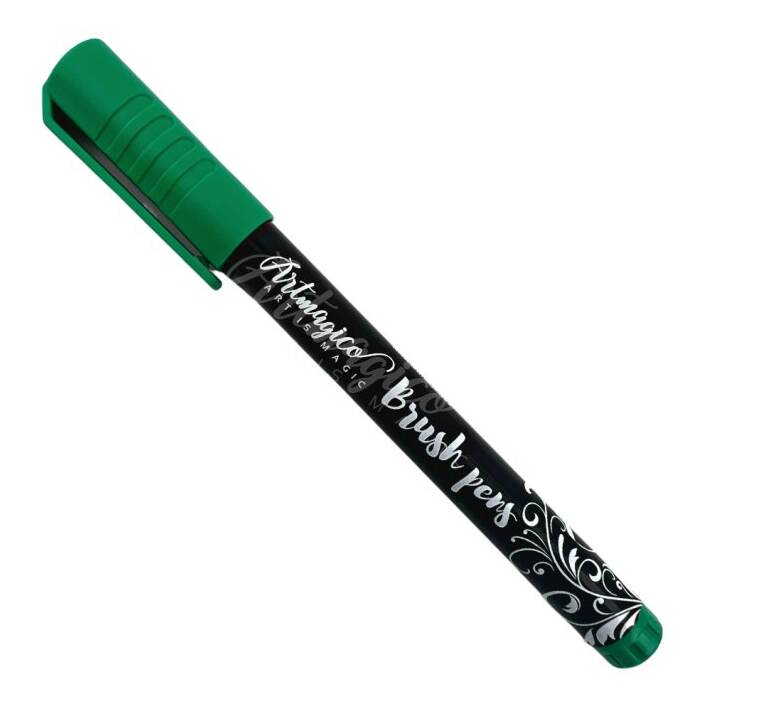 Artmagico Brush pens fixy akrylové - zelený - 1 ks