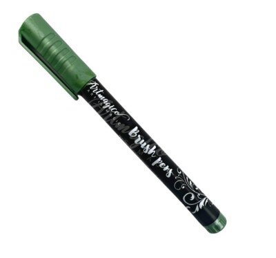 Artmagico Brush pens fixy akrylové - metalický zelený - 1 ks
