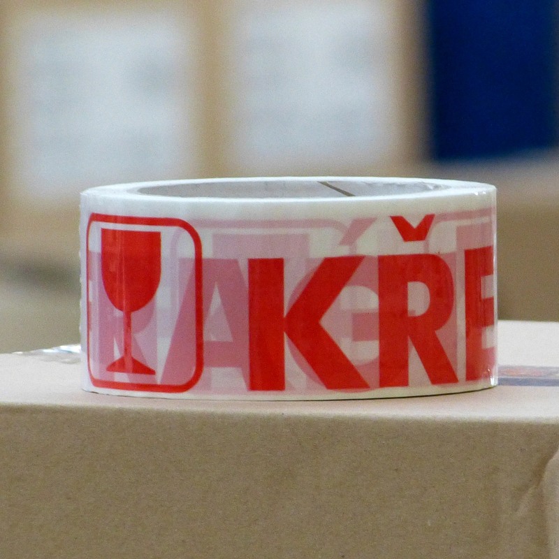 Balicí páska s potiskem KŘEHKÉ / FRAGILE - 48 mm x 66 m