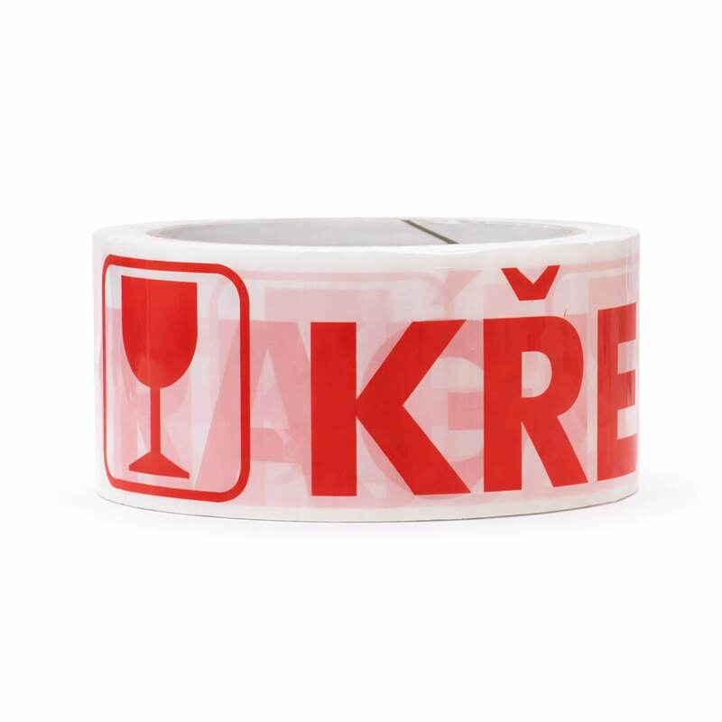 Balicí páska s potiskem KŘEHKÉ / FRAGILE - 48 mm x 66 m