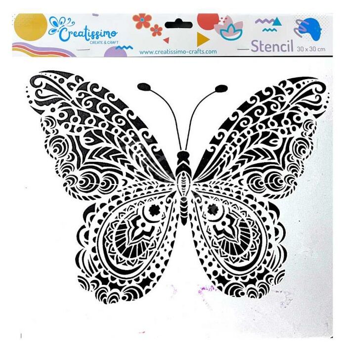 Velká plastová šablona Artmagico - motýl