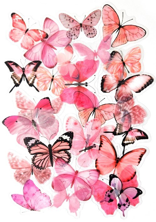 Průhledné samolepky "motýli"