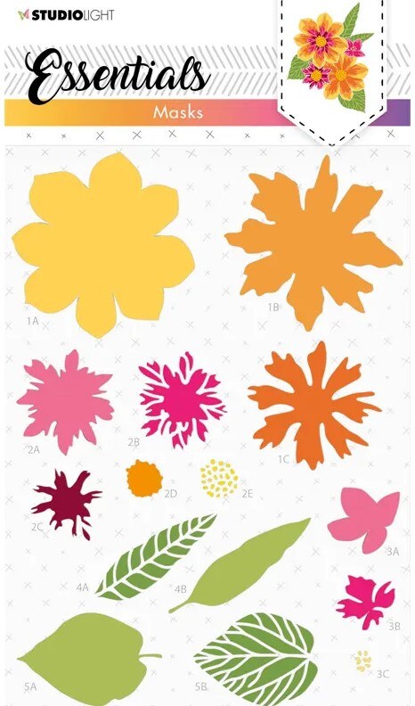 Plastová šablona na vrstvené květiny Studio Light - primule - 1 ks