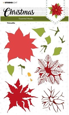 Plastová šablona na vrstvené květiny Studio Light - vánoční hvězda - 1 ks