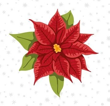 Plastová šablona na vrstvené květiny Studio Light - vánoční hvězda - 1 ks