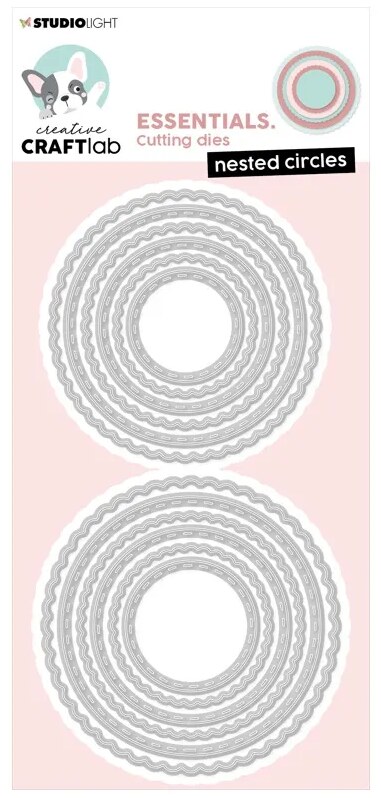 Vyřezávací šablony Studio Light - kruhy  - sada 12 ks