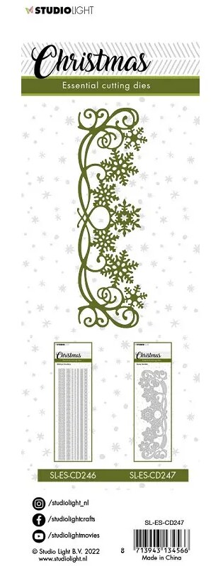 Vyřezávací šablona Studio Light - vločková bordura - 1 ks