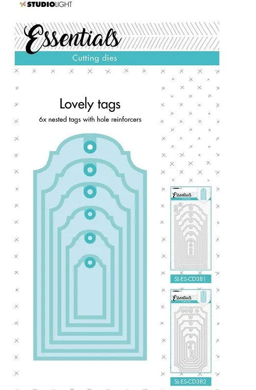 Vyřezávací šablony Studio Light - ozdobné visačky - sada 16 ks