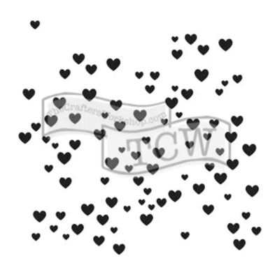 Plastová šablona TCW - srdíčka - 1 ks