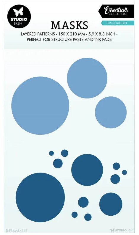 Plastová šablona Studio Light - kruhy - 1 ks