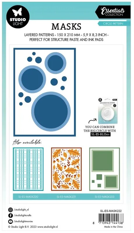 Plastová šablona Studio Light - kruhy - 1 ks