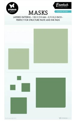 Plastová šablona Studio Light - čtverce - 1 ks