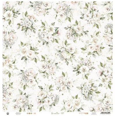Potištěný papír 12x12" P13 Love and Lace 02 - 1 list