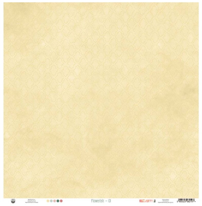 Potištěný papír 12x12" P13 Flowerish 01 - 1 list