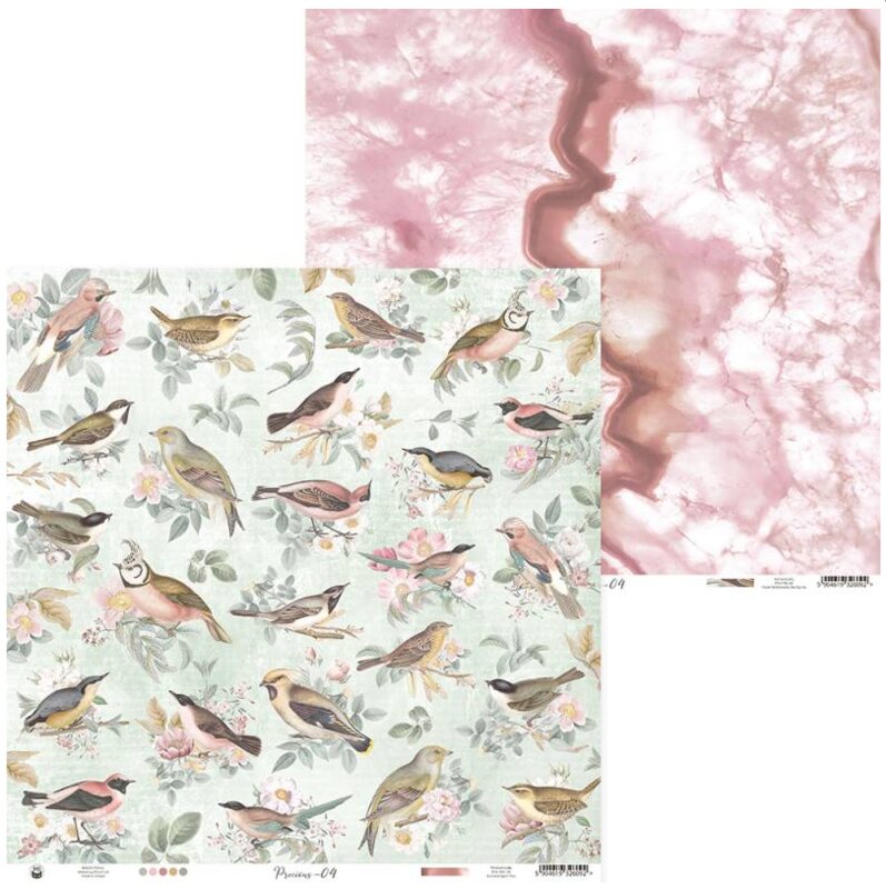 Potištěný papír 12x12" P13 Precious 04 - 1 list