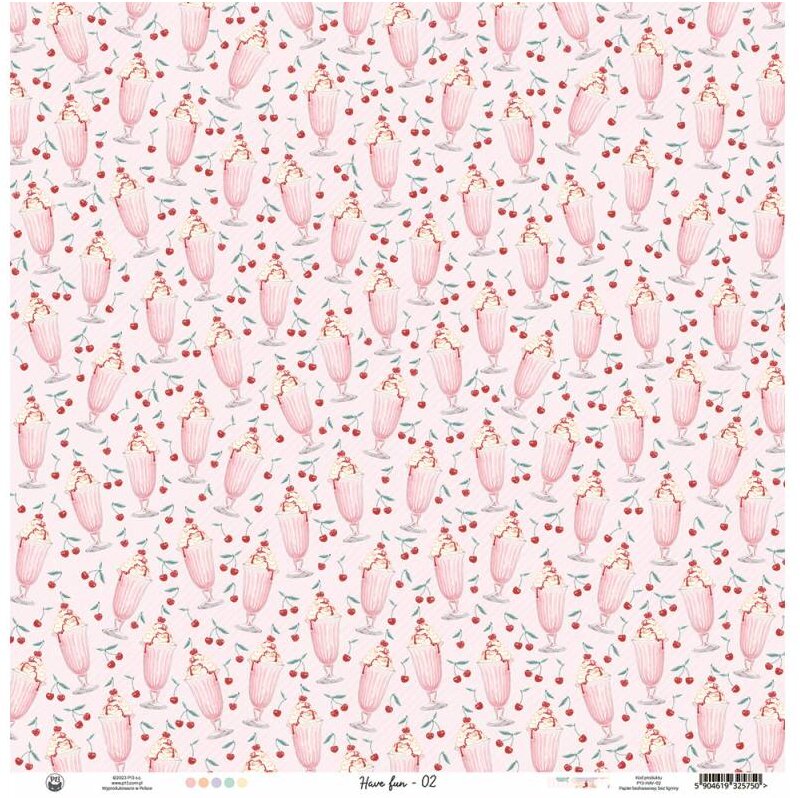 Potištěný papír 12x12" P13 Have fun 02 - 1 list