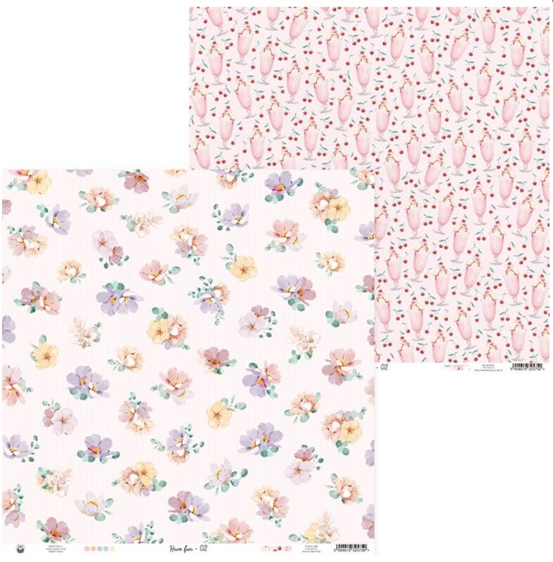 Potištěný papír 12x12" P13 Have fun 02 - 1 list