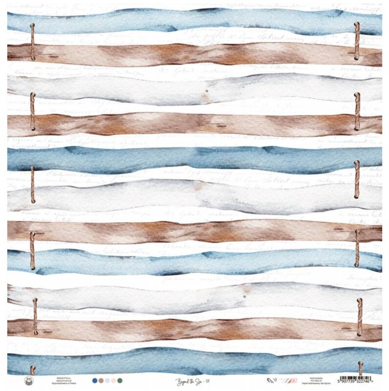 Potištěný papír 12x12" P13 Beyond the sea 01 - 1 list