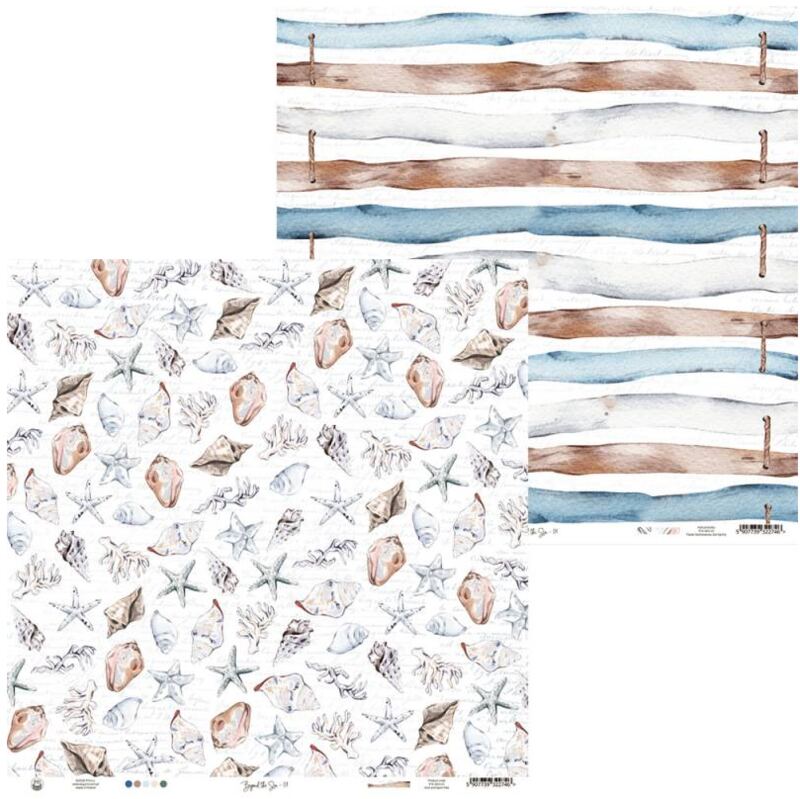 Potištěný papír 12x12" P13 Beyond the sea 01 - 1 list