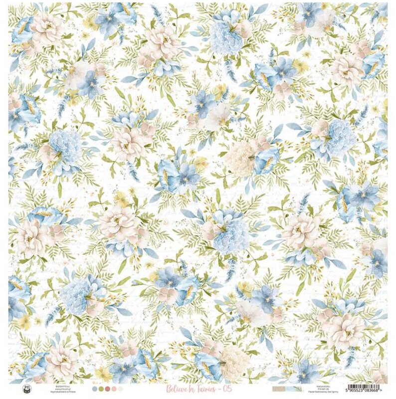 Potištěný papír 12x12" P13 Believe in fairies 05 - 1 list