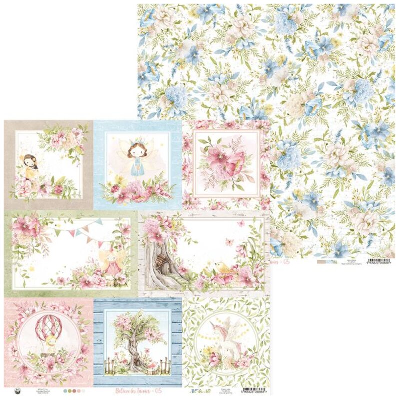 Potištěný papír 12x12" P13 Believe in fairies 05 - 1 list