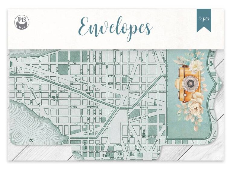 Mini obálky P13 - Travel Journal - sada 5 ks