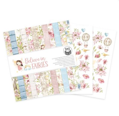 Scrapbookové oboustranně potištěné papíry P13 12x12" Believe in fairies - sada 12 ks