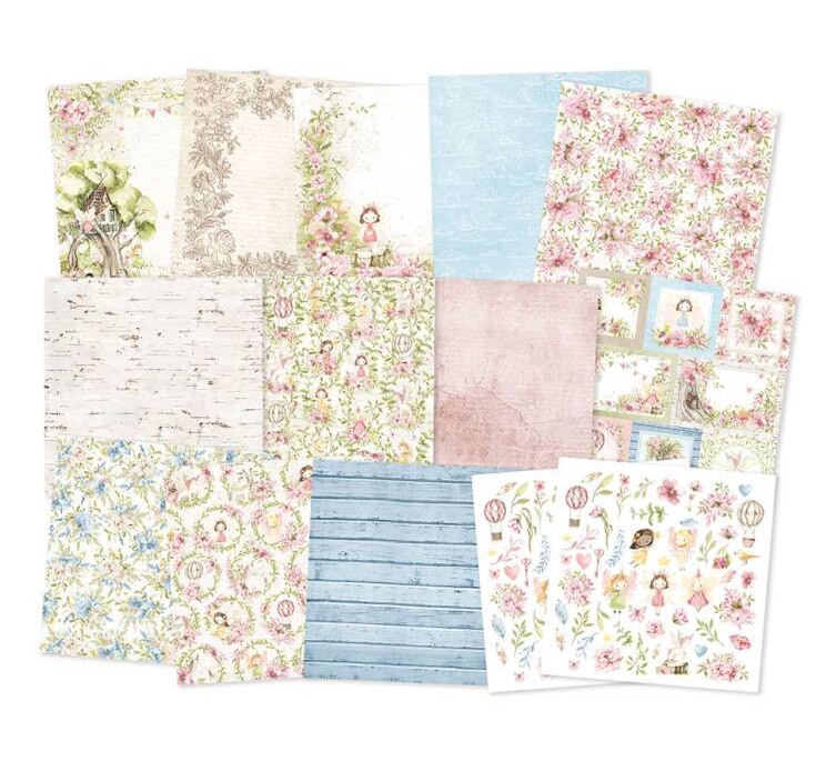 Scrapbookové oboustranně potištěné papíry P13 12x12" Believe in fairies - sada 12 ks
