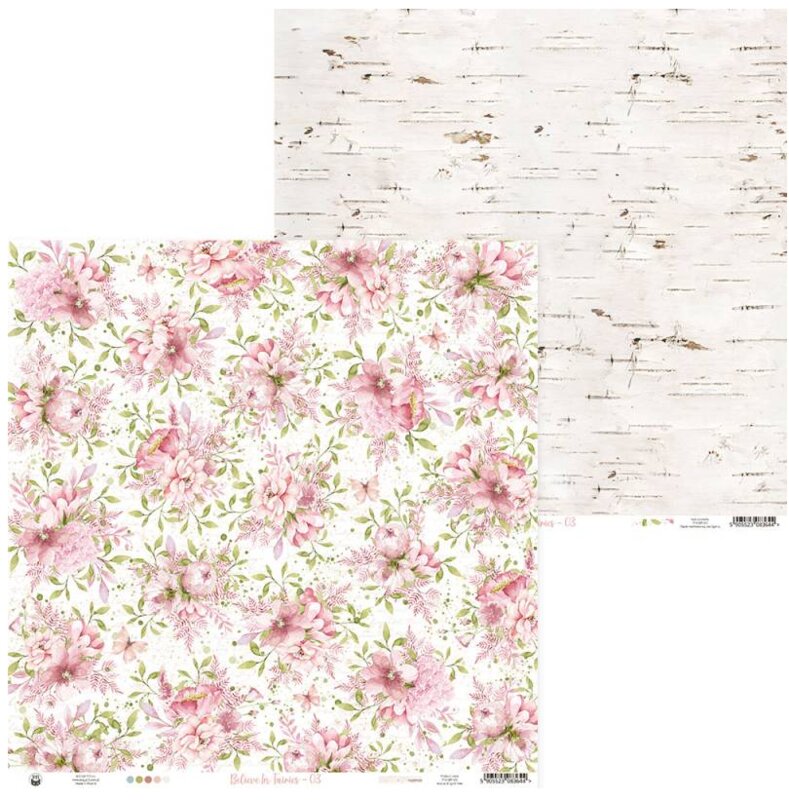 Scrapbookové oboustranně potištěné papíry P13 12x12" Believe in fairies - sada 12 ks