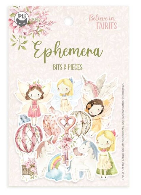 Papírové výseky P13 - Believe in fairies - sada 13 ks