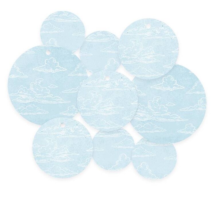 Dekorativní visačky P13 - Believes in fairies - sada 9 ks