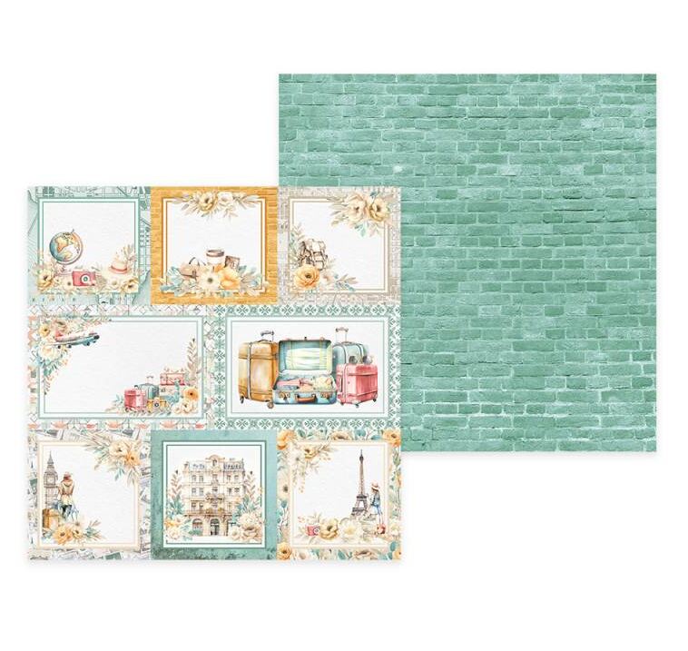 Scrapbookové oboustranně potištěné papíry P13 6x6" Travel Journal - sada 24 listů