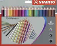 Akvarelové pastelky STABILO  - sada 36 ks