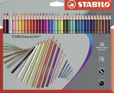 Akvarelové pastelky STABILO  - sada 36 ks