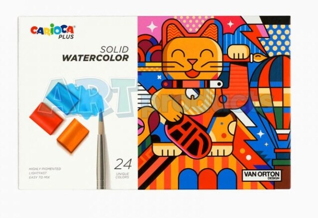Akvarelové barvy CARIOCA plus 24 - sada 24 ks