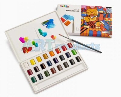 Akvarelové barvy CARIOCA plus 24 - sada 24 ks