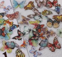 Průhledné samolepky "motýli" - barevné - sada 20 ks