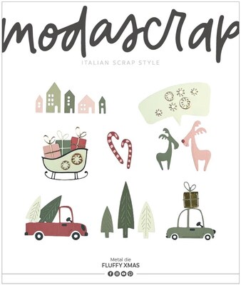 Vyřezávací šablony MODA SCRAP - Fluffy Xmas - sada 15 ks