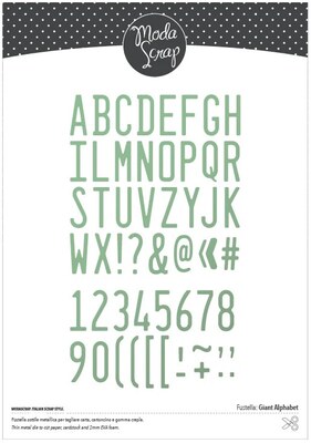 Vyřezávací šablony MODA SCRAP - Velká abeceda a čísla - sada 2 ks