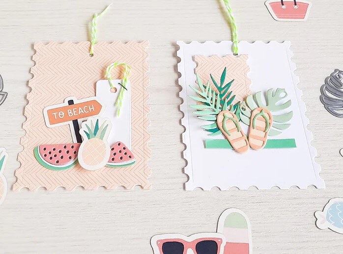 Vyřezávací šablony MODA SCRAP - summer vibes - sada 38 ks