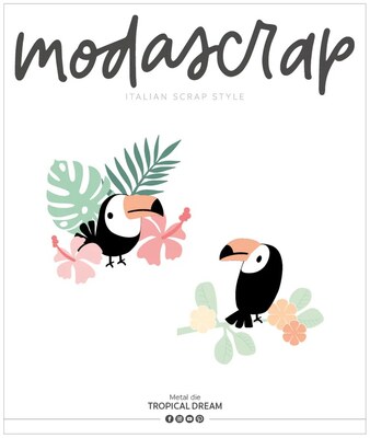 Vyřezávací šablony MODA SCRAP - tropical dream - sada 16 ks