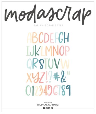 Vyřezávací šablony MODA SCRAP - abeceda a čísla - sada 41 ks