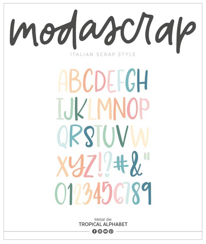 Vyřezávací šablony MODA SCRAP - abeceda a čísla - sada 41 ks