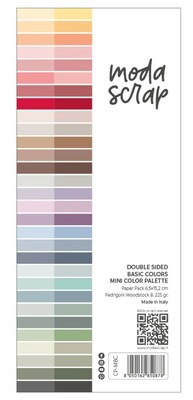 Mini barevné papíry MODA SCRAP - tón v tónu - sada 30 listů