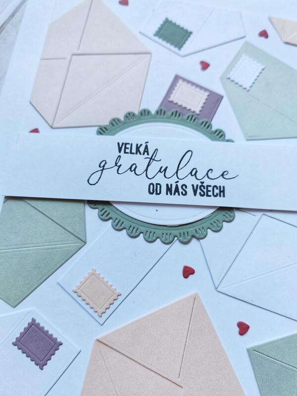 Přání ruční výroba -  Psaníčka - gratulace - 1 ks