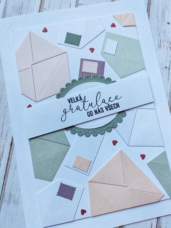 Přání ruční výroba -  Psaníčka - gratulace - 1 ks