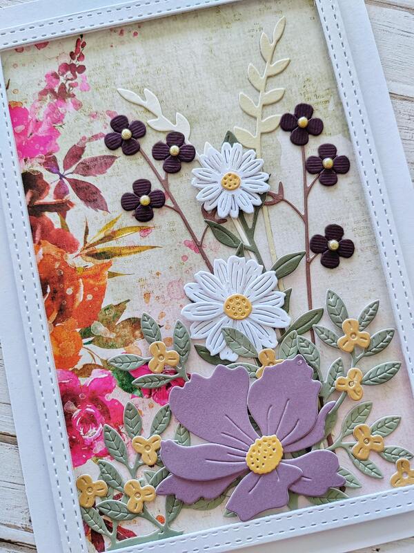 Přání ruční výroba -  Květiny 7