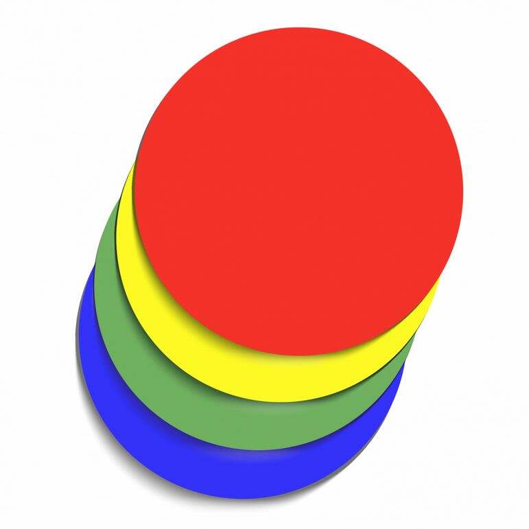 Podlahová samolepicí kolečka barevná