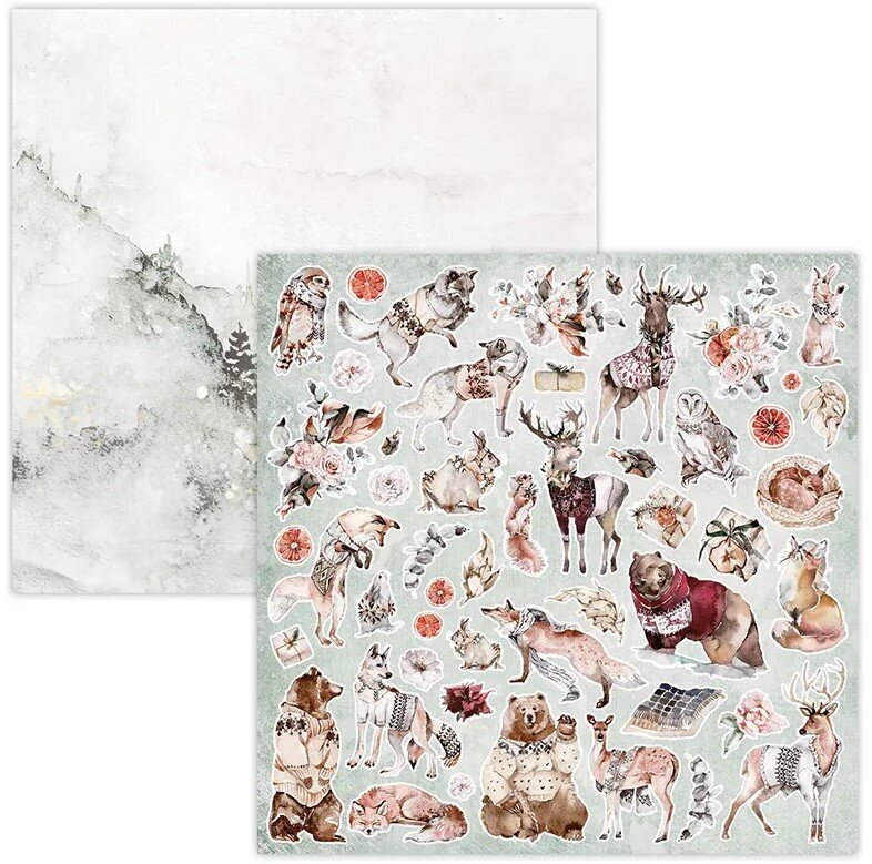 Scrapbookové papíry 30,5 x 30,5 cm - Studio Light - Vánoční les