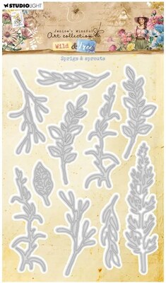 Vyřezávací šablony Studio Light - ratolesti - sada 10 ks